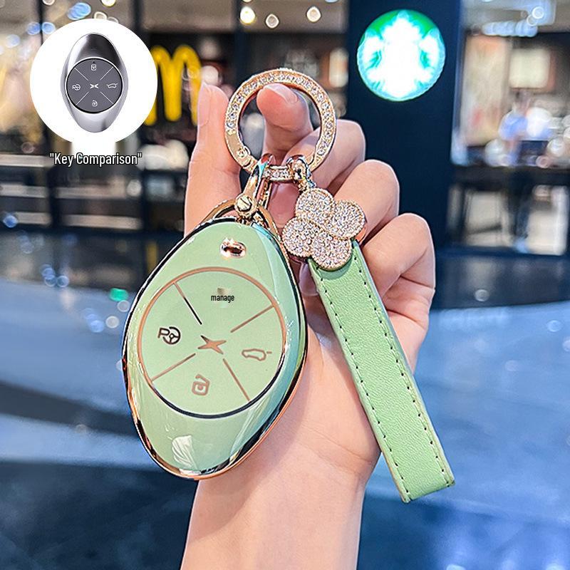 Premium Key Cover & Keychain for Xiaopeng P7, G6, New P7i, P5, G3, G3i, G9 Models