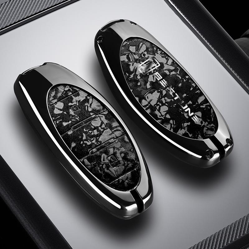 FAW Bestune T77/T99/B70/T55/T33 Car Key Case with Creative Buckle - Full Wrap Shell for Men and Women