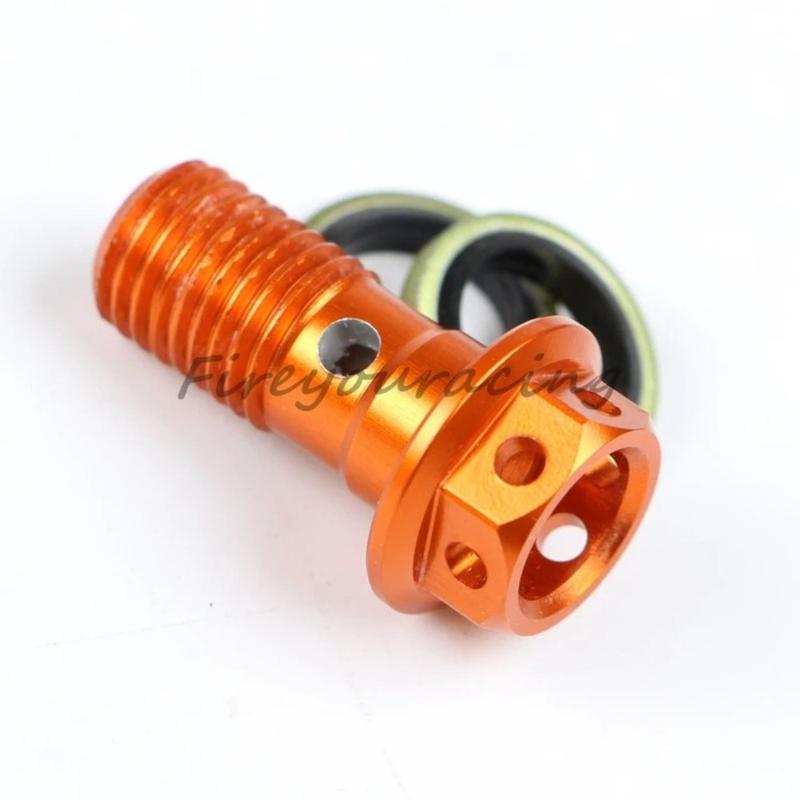 Motorrad Bremsleitungen Bremssattel Universal M10X1.25/1.0mm Banjo Schrauben Bunte Motorrad Ölnippel Schrauben Öl Schrauben