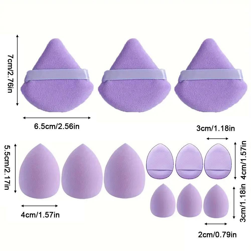 12PCS Makeup Sponge Cosmetic Puff Makeup Tools Foundation Powder Sponge Beauty Tool Women Make Up Accessories