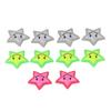 10PCS Bike Wheel Spoke Clips PVC Reflective Colorful Cute Star Bike Spoke Decorations Attachment