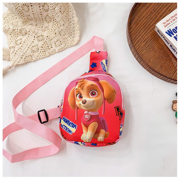 Cartoon Paw Chest Bag Kids Mini Coin Purse Made Of Polyester For Preschoolers