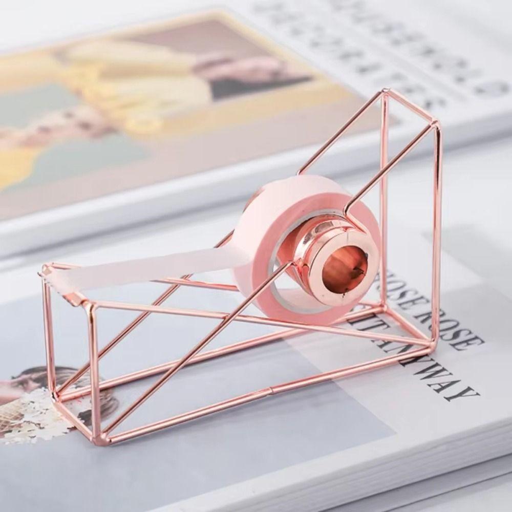 Rust-proof Iron Art Tape Dispenser Non-slip Tape Storage Organizer  Desk Decoration