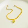 Elegant Women's Titanium Steel Sparkling Bead Bracelet – Non-Fading, Fashionable, Versatile, High-End, Light Luxury, and Unique Design.