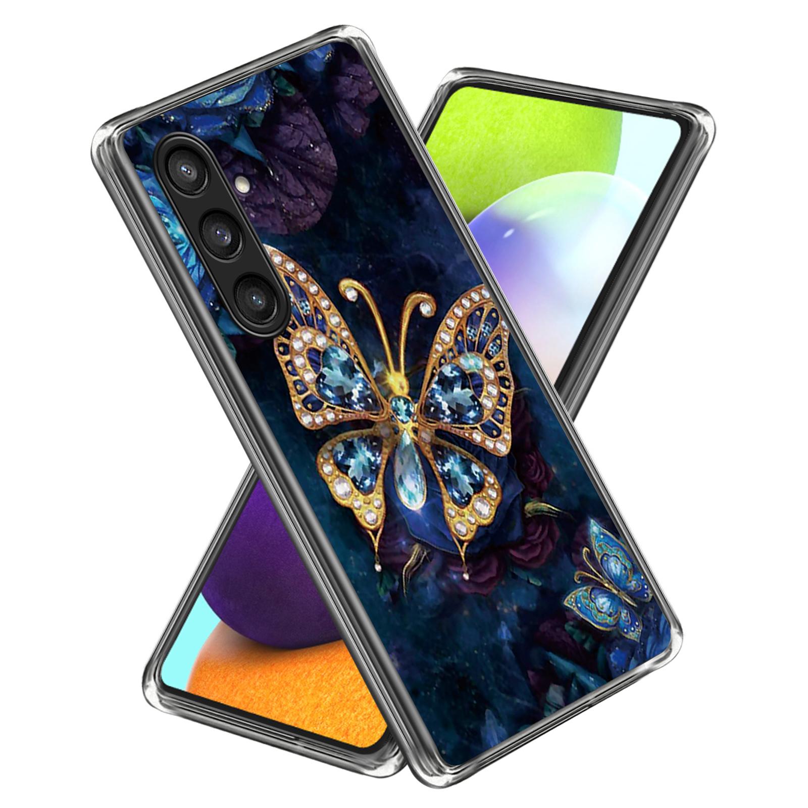 

Чехол TPU для Samsung Galaxy S23 FE с рисунком, поглощающим удары, чехол для телефона Jewelry Butterfly