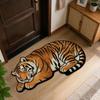 Diatomite Tiger Shape Rug Non-slip Irregular Bath Rug Tiger Floor Mat  Home Entrance Decor