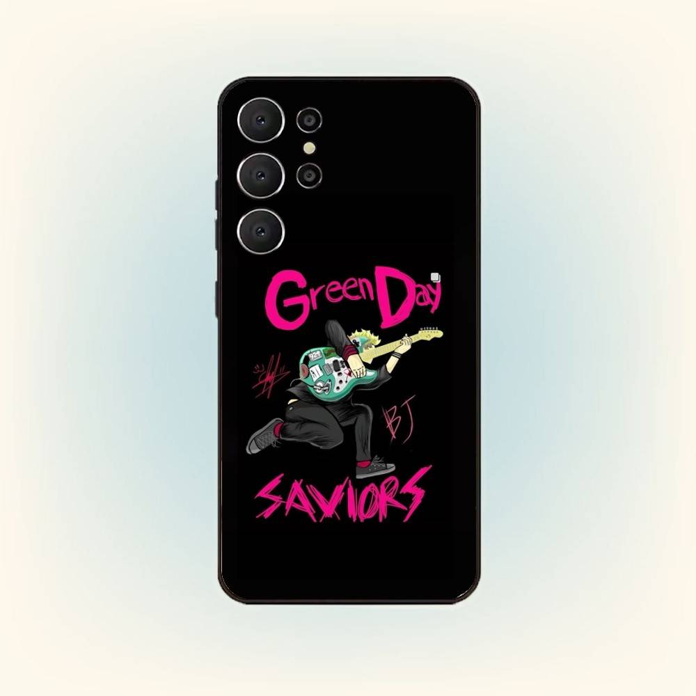 G-Green D-Day Band Phone Case For Samsung S26,S25,S24,S21,S22,S23,S30,Ultra,S20,FE,Lite,10,9,Black Cover