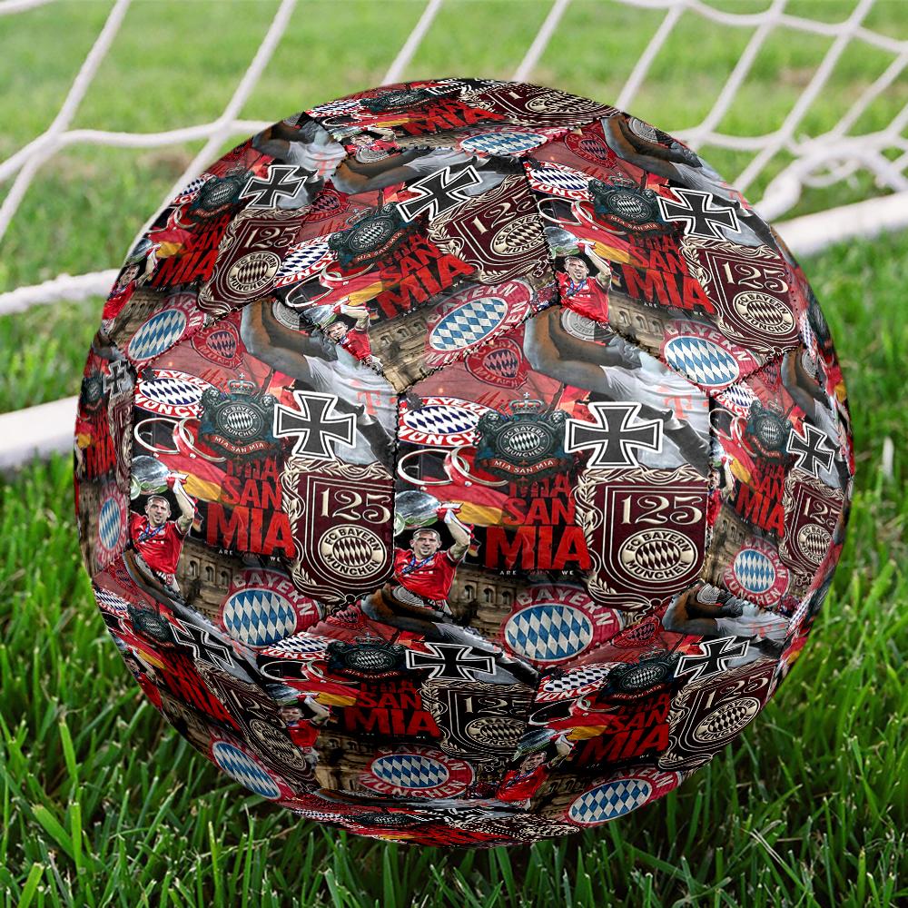 1pc Bayern Munich Emblem Size 5 Soccer Ball PVC Football Sports Matches Training Outdoor Games Beach Elastic Balls 07c112