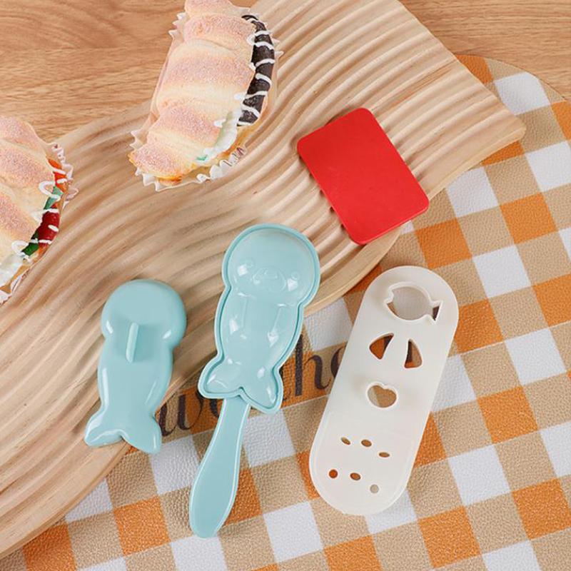 1 Set Cute Sea Lion Sushi Rice Mold Decor Cutter Sandwich Diy Tool Japanese Rice Ball Sushi Bento Seaweed Baby Kitchen Rice