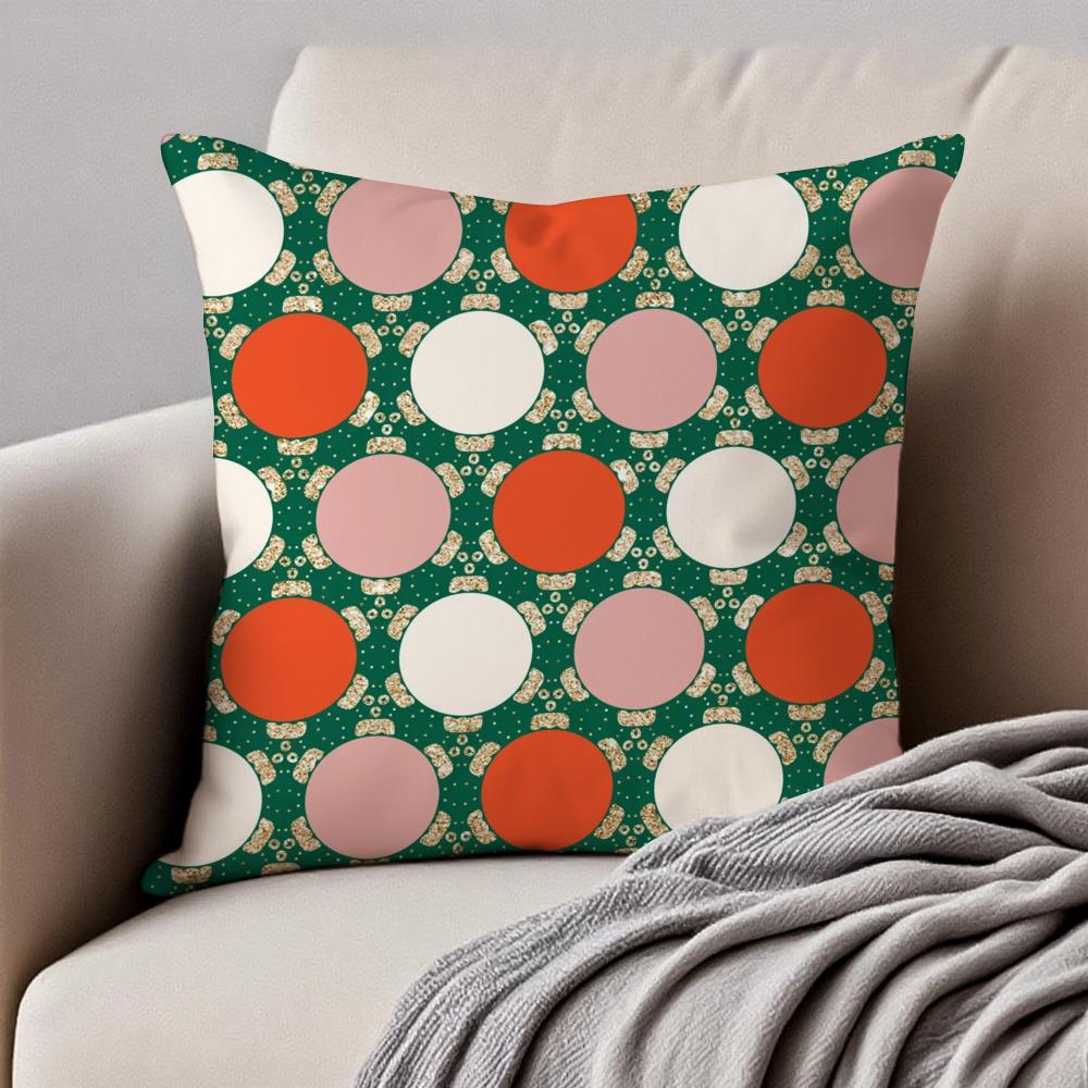 Christmas Materials Cushion Cover Pillowcase Antidustmite Invisible Zipper Short Plush Sofa Cushion