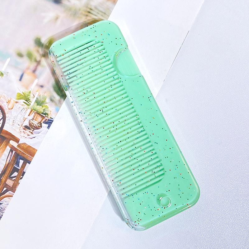 

Креативная симпатичная портативная складная расческа для детей - мини-домашняя парикмахерская расческа прозрачный/зелёный