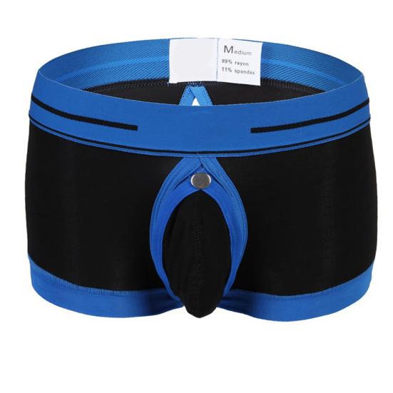 Sexy Boxer Briefs Jockstrap G-string Back Cutout Hole Underwear Thong for Men Daily Wear