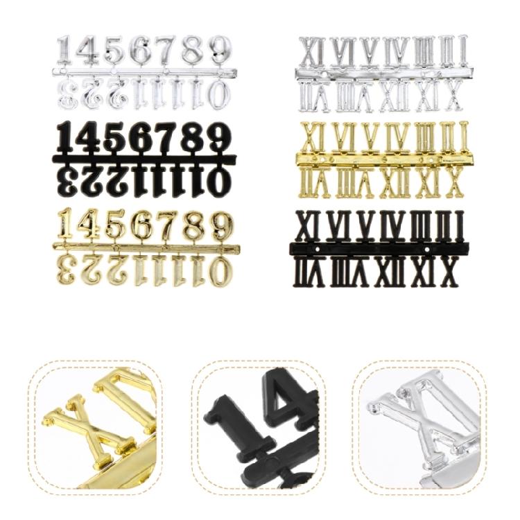 DIY Clock Number Arabic Roman Numerals Digital Clocks Needle Hands Clock Sticker