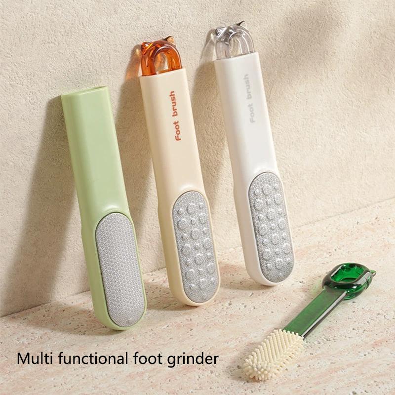 New Double Sided Stainless Steel Foot File Remover For Dead Skin 2 in 1 Toe Gap Cleaning Brush Foot Care Tools Foot Grinder Rasp