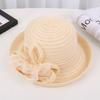 Flower Curled Edge Basin Hat Women Summer Face Cover Sun Protection Fashionable Elegant Sun Hat Casual Bucket Hat Casual Versatile