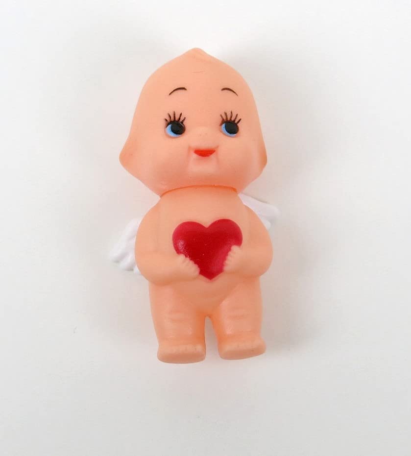 Japanese-made Heart Kewpie Dolls, Red (Set of 5), 5cm