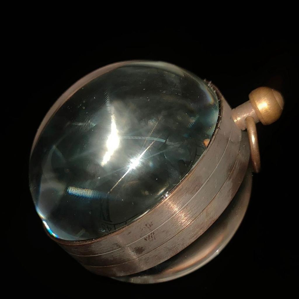 Retro Klokke 5cm Messing Glasskule Mekanisk Antikk Romersk Borddekorasjon Ornamenter