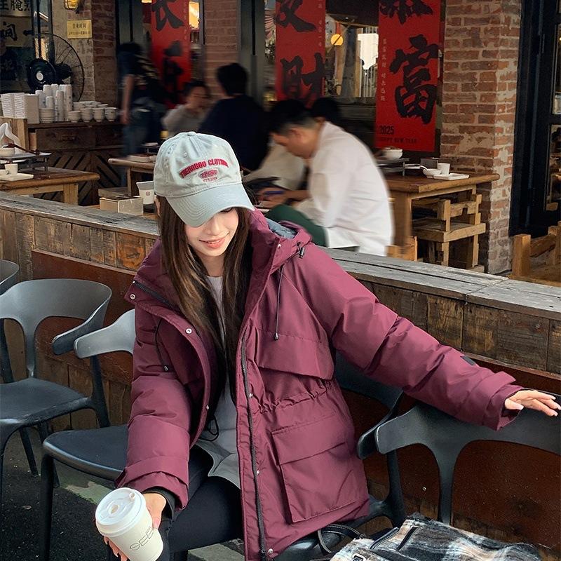 

Зимняя куртка Новый женский альпинистский костюм с капюшоном Хлопковая куртка Рабочая одежда Ветрозащитная Водонепроницаемая и теплая Хлопковая куртка M