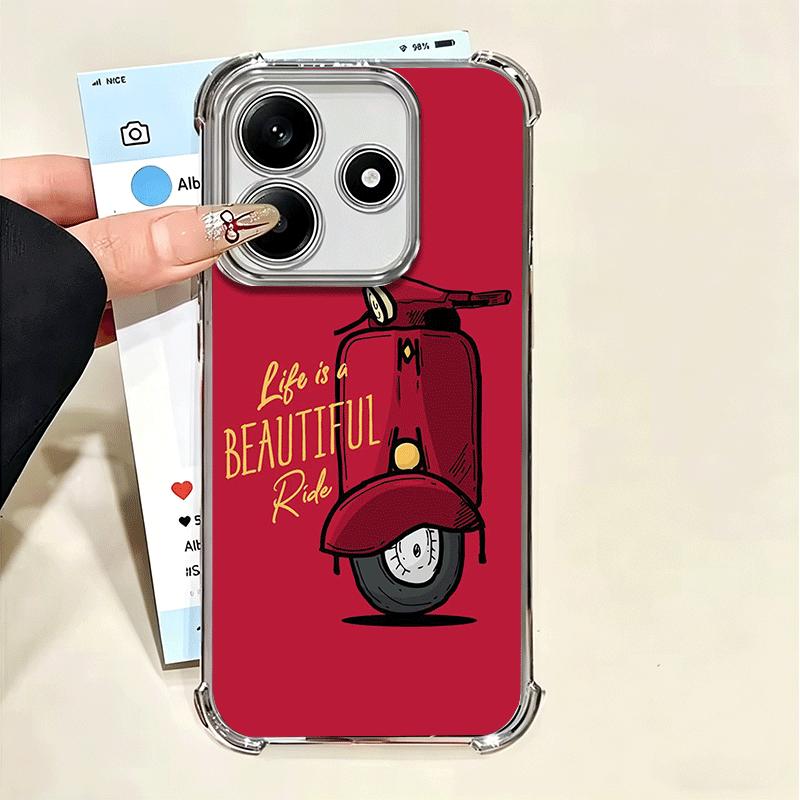 

Ретро-скутер Мягкий чехол для телефона Для Xiaomi Poco X7 X8 Pro Max X6 X5 X3 F8 Ultra F7 M8 M7 M5S Redmi 15C 15A 15 14C 13C 12C 13 12 Xiaomi Redmi 15C 173