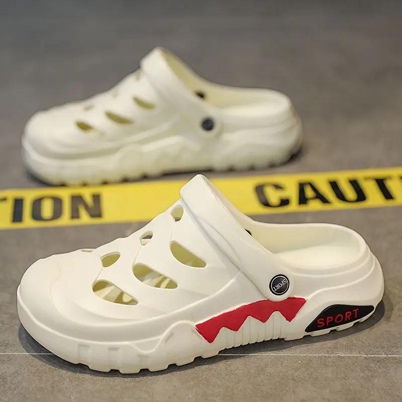 Fashion Hole Shoes Outdoor Platform Designer Luxury Original Pvc Slippers for Men Fun Clappers 2025 Mascullino Fashion Trend Sandals Man