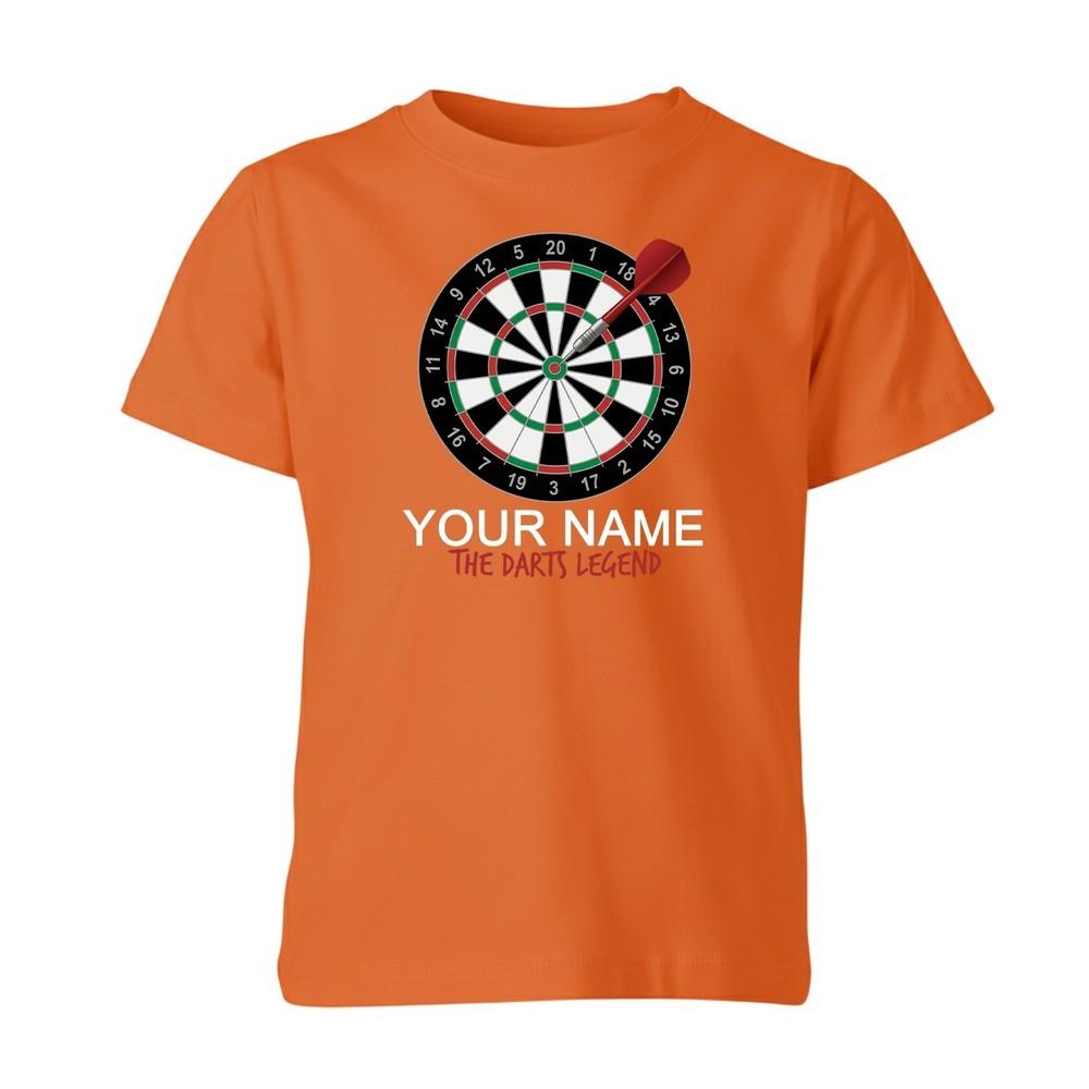 Personalised Darts T Shirt Any Name The Darts Legend Gift Kids Unisex Tee