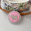 Rhinestone Puppy Mirror Magnetic Suction Solid Color Round Mobile Phone Airbag Bracket Retractable Wind Portable Ring Buckle