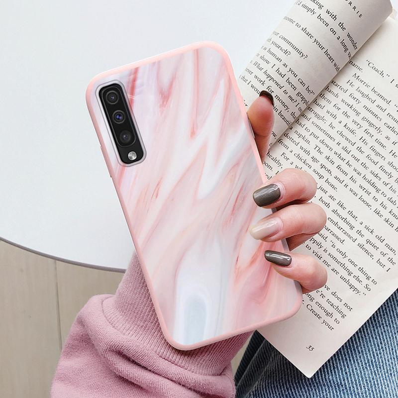 Case For Samsung Galaxy A50 A30S A50S A70 A51 A71 Cover Protective TPU Fundas Fashion Marble Stone Texture Coque Capa Silicone