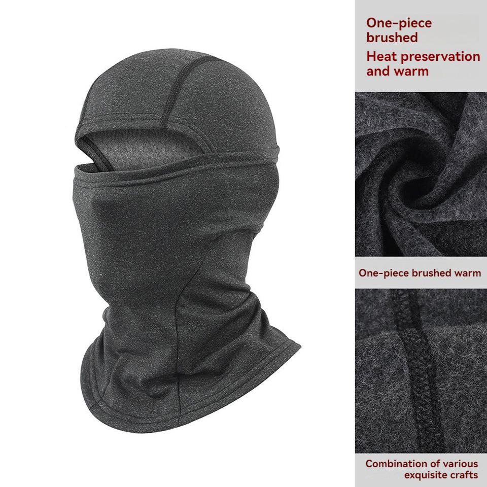 Durable And Safe Loogdeel Winter Motorcycle Mask Windproof Skiing Neck Cover Helmet Outdoor Cold Head Cover Cycling Fleece Elastic Full Face Mask