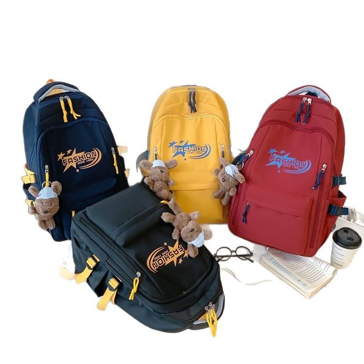 Schoolbag New Large Capacity Student School Bag Junior High School High School Student Lightweight Burden Reduction Ridge Protection Commuter
