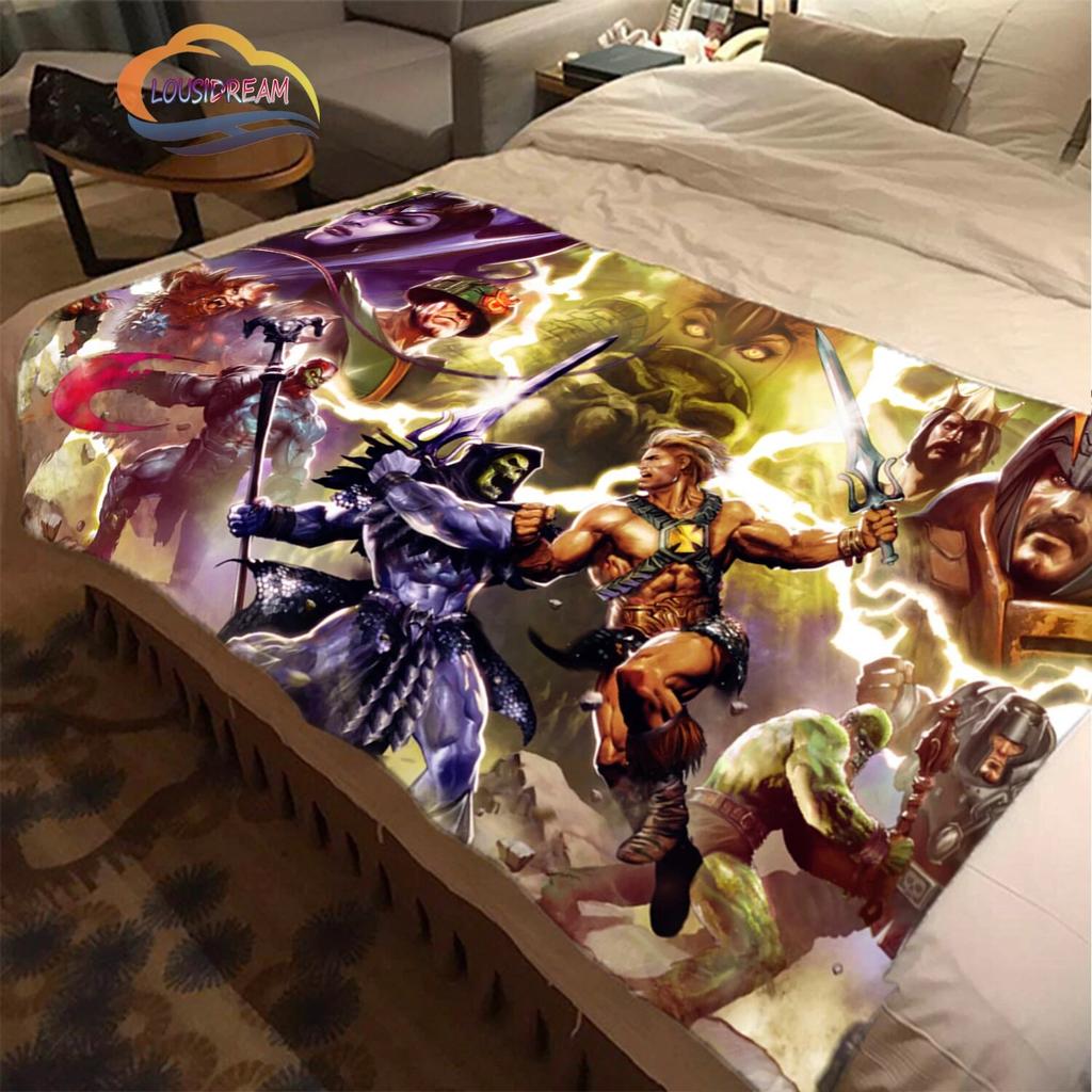 Cartoon Masters of the Universe wool blanket Jindian animation cashmere  fashion  Portable Flannel Warm camping