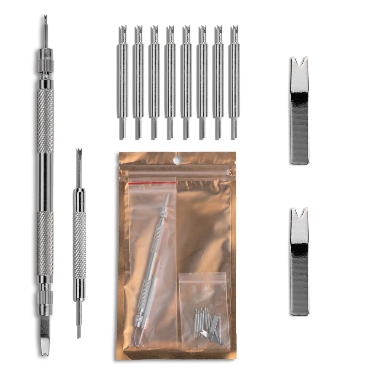 

Watch repair tool, double headed disassembly watch strap fork tool, 12 piece tool set for adjusting and removing watch lugs