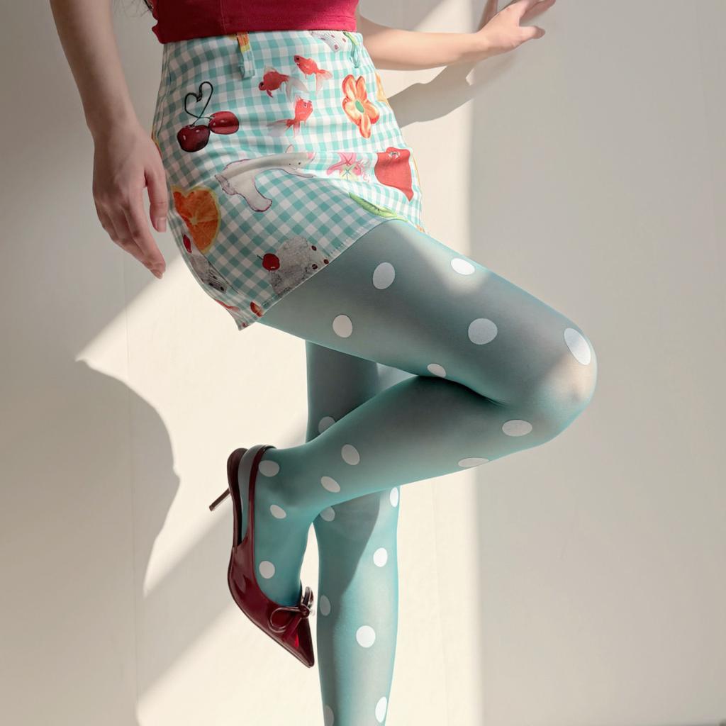 Gepunktete Damenstrumpfhosen Strümpfe Frühling Sommer Ultradünn Spitze Sexy Damenstrumpfhosen Y2K JK Japanische Strumpfhosen Strümpfe Damen Strumpfwaren