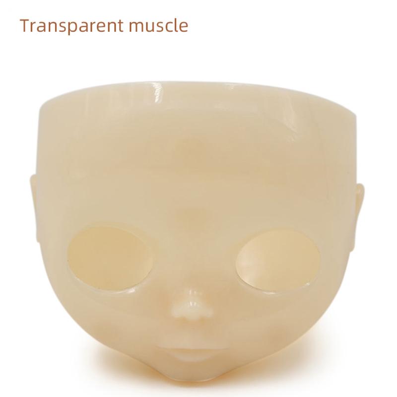Blyth Doll Face Plate for diy blyth makeuo Including Back Plate and Screws White Black tan Skin Doll Makeup practice face shell