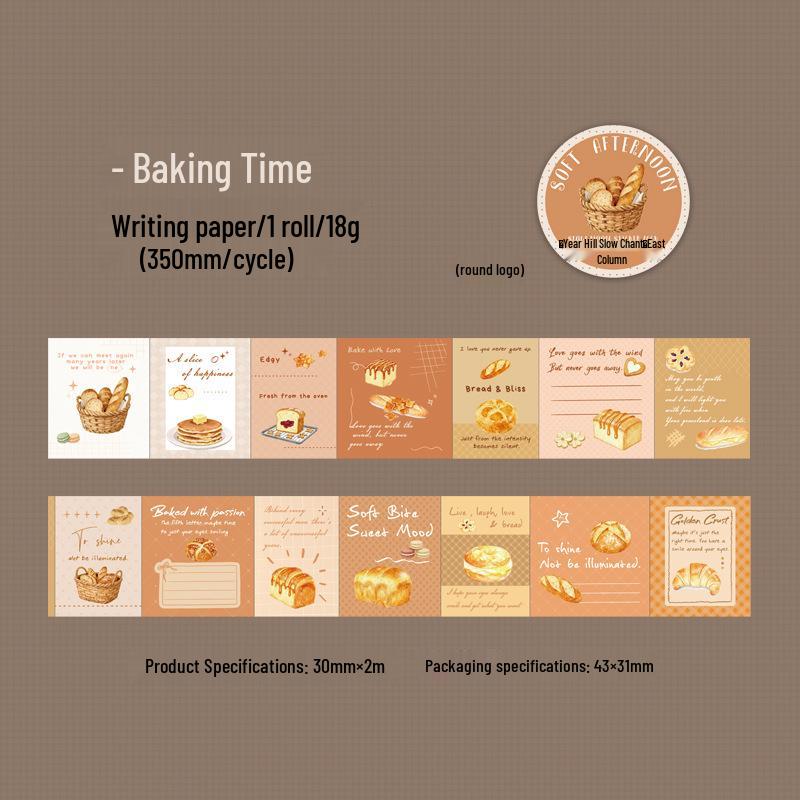 Retro Ketchup Girl Die-Cut Masking Tape - Afternoon Slow Tempo Series (6 Writable Styles)