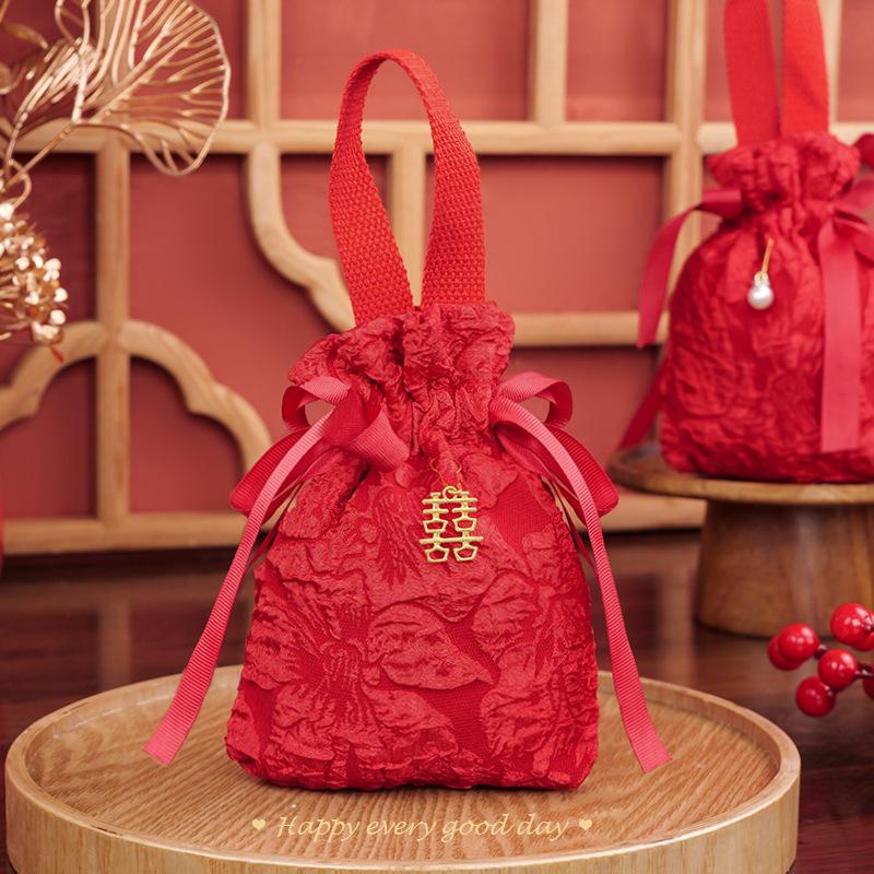 Elegant Chinese Wedding Candy Bag for Favors and Gifts