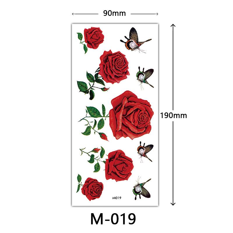 Waterproof Three-Dimensional Color Print Tattoo Sticker, Butterfly Flower Animal Tattoo