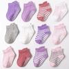 6 Pairs Baby Girls Boys Anti-slip Non Skid Socks with Grips Toddler Kids  All Seasons Cotton Socks 0-3years