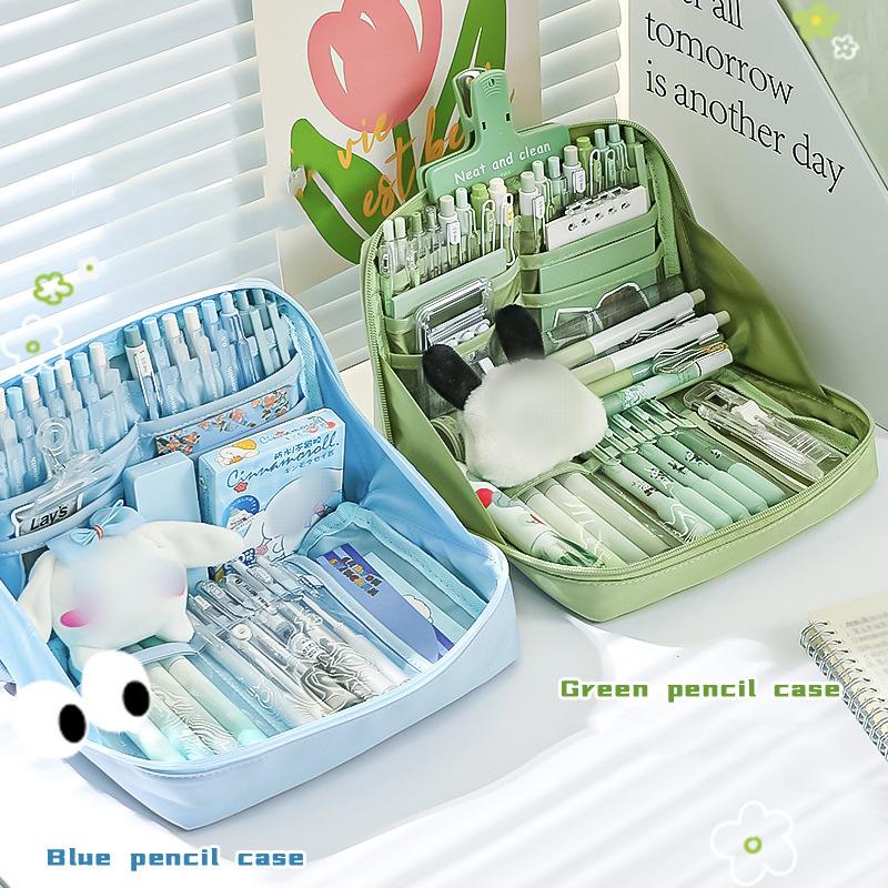 1 pcs 12 layers large capacity pencil case classification storage stationery organizing bag student stationery box