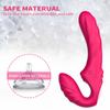 Realistischer Dildo Vibrator Strapless Strap on Slip Dildo Für Frauen Lesbisch Doppelkopf G-Punkt Stimulation Klitorisvibrator Sexspielzeug