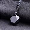 Lucky Love Obsidian Necklace Amulet Pendants Stone Necklace Hexagram Pendant  Jewelry Gift