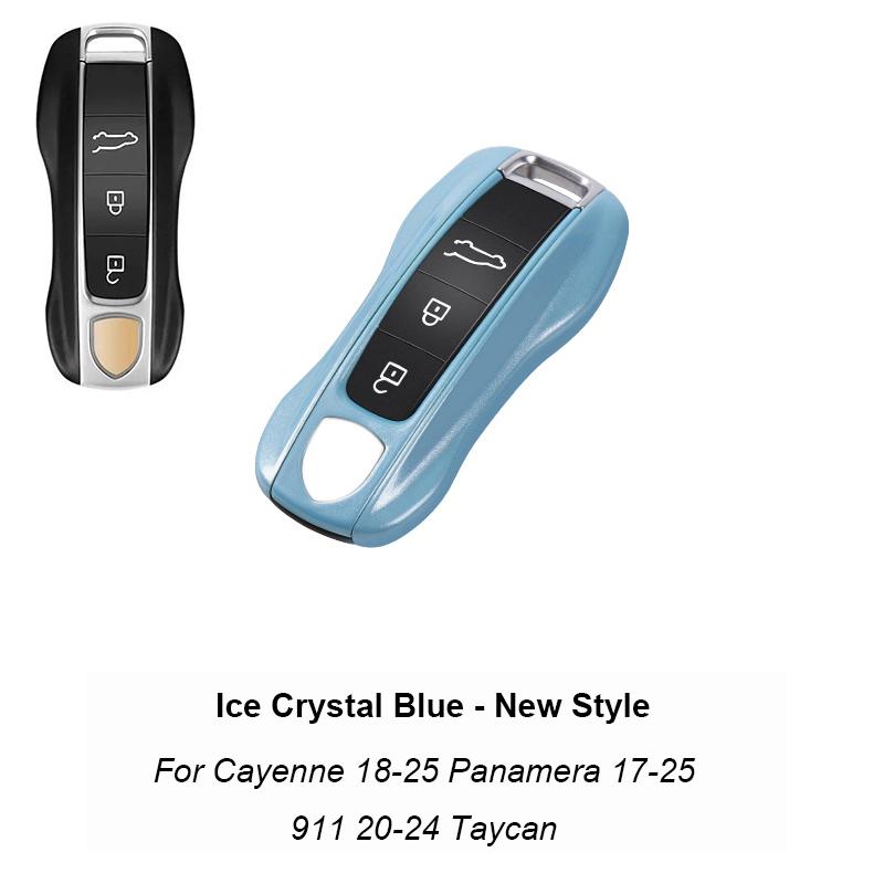 Remote Smart Car Solid Color Abs Key Cover For Porsche Panamera Macan 718 Taycan 911 Cayman Boxster 9ya 971 Car Accessories