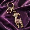 Decorative Keychain Rhinestone Sheep for Backpack, Sparkly Goat Car Key Ring, Lamb Pendant Backpacks and Handbags Charm