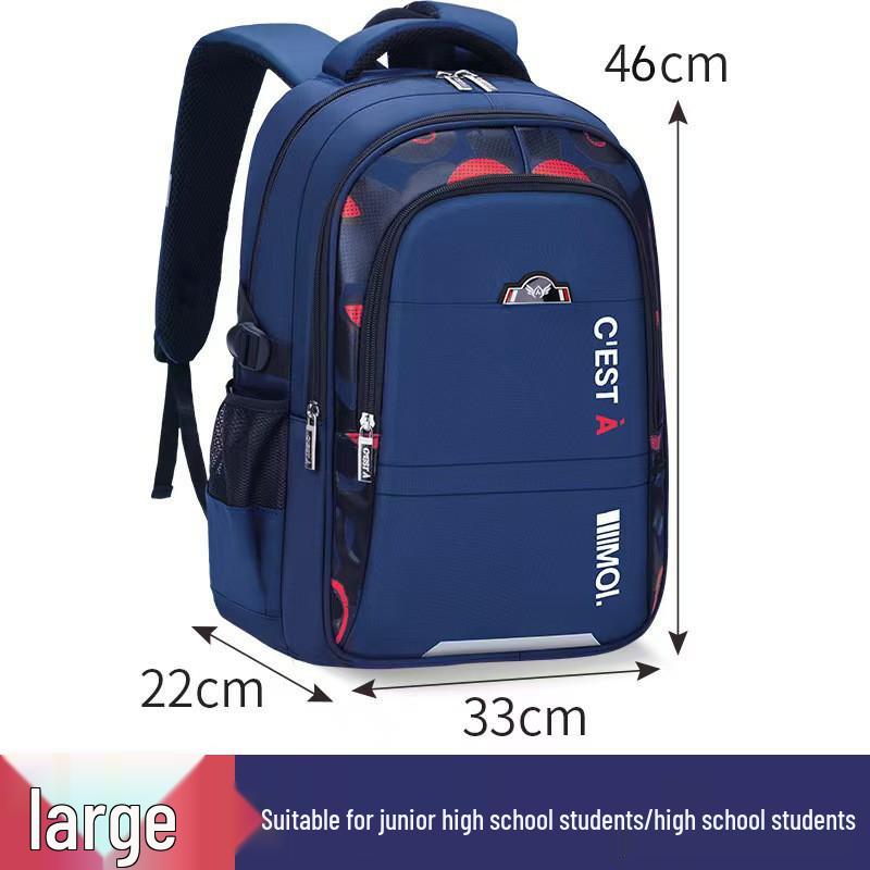 Skolväska med stor kapacitet för pojkar, årskurs 3-6, Första klass till högstadiet, Ny 2025-utgåva