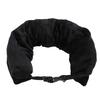 Cestovní krční polštář plnitelný s nastavitelným popruhem U tvar Měkký Sbalitelný Plnitelný Cestovní polštář Úložný vak Černý