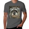 Mini Shnauzer Portrait Tshirt Festival Casual Short Sleeve