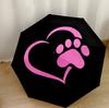 Heart And Paw Love Outdoor Automatic Umbrella Folding Umbrella with 8 Ribs Durable Plastic & Iron All-Season Travel Fashion Lovers