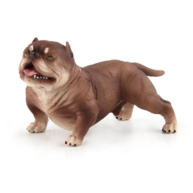 Realistic Puppy Bulldog Figurine Statue Sculpture Model for Dog Lover Collection