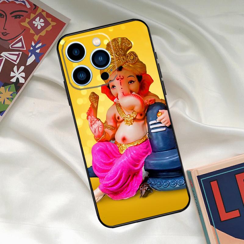 Lord Ganesha Phone Case For iPhone 15 14 12 11 13 16 17 Pro Max 15 16 Plus 13 Mini 16e 17 Air Funda Cover