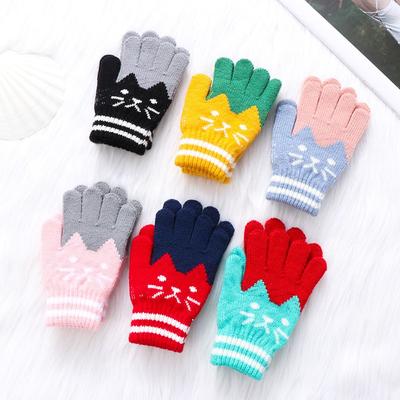 4-10Y Thick Winter Warm Magic Mittens Kids Baby Gloves Imitation Cashmere Cute Baby Gloves