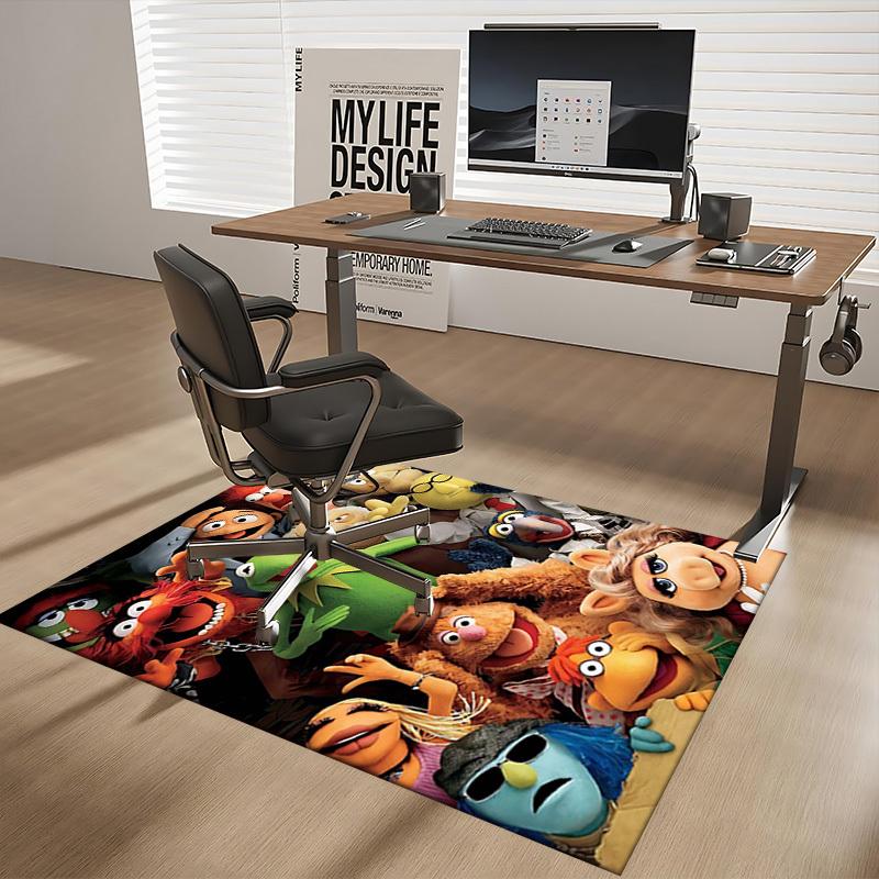 1pc The Muppets Kermit the Frog Office Chair Mat - Non-Slip Carpet for Home and Office Use, Festive Gift Idea for Any Season.P027